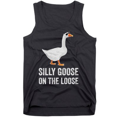 vintage Silly Goose On The Loose Funny Saying Tank Top