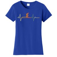 Vintage Skier Gift Heartbeat Skiing Ski Gift Women's T-Shirt