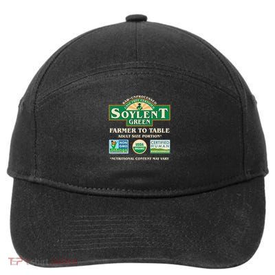 Vintage Soylent Green Farmer To Table Label 7-Panel Snapback Hat
