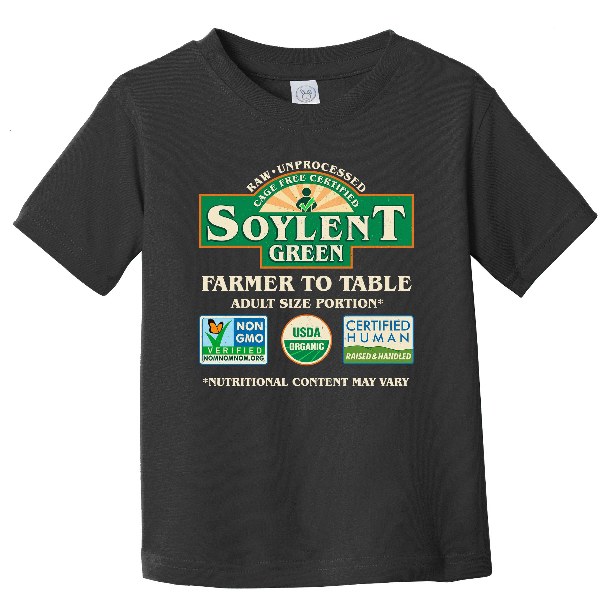 Vintage Soylent Green Farmer To Table Label Toddler T-Shirt
