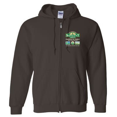 Vintage Soylent Green Farmer To Table Label Full Zip Hoodie