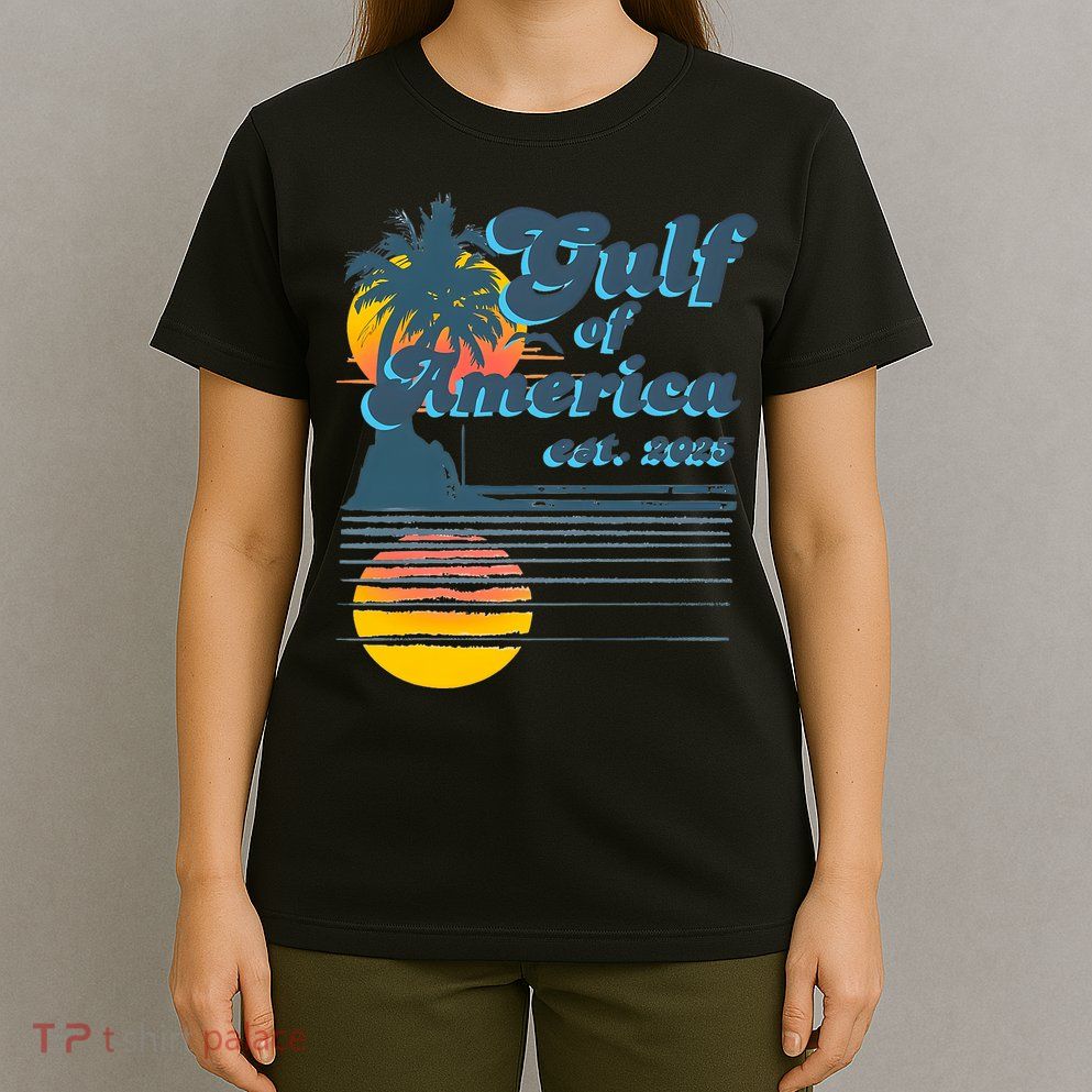Vintage Style Gulf of USA America Beach Lovers Summer  T-Shirt