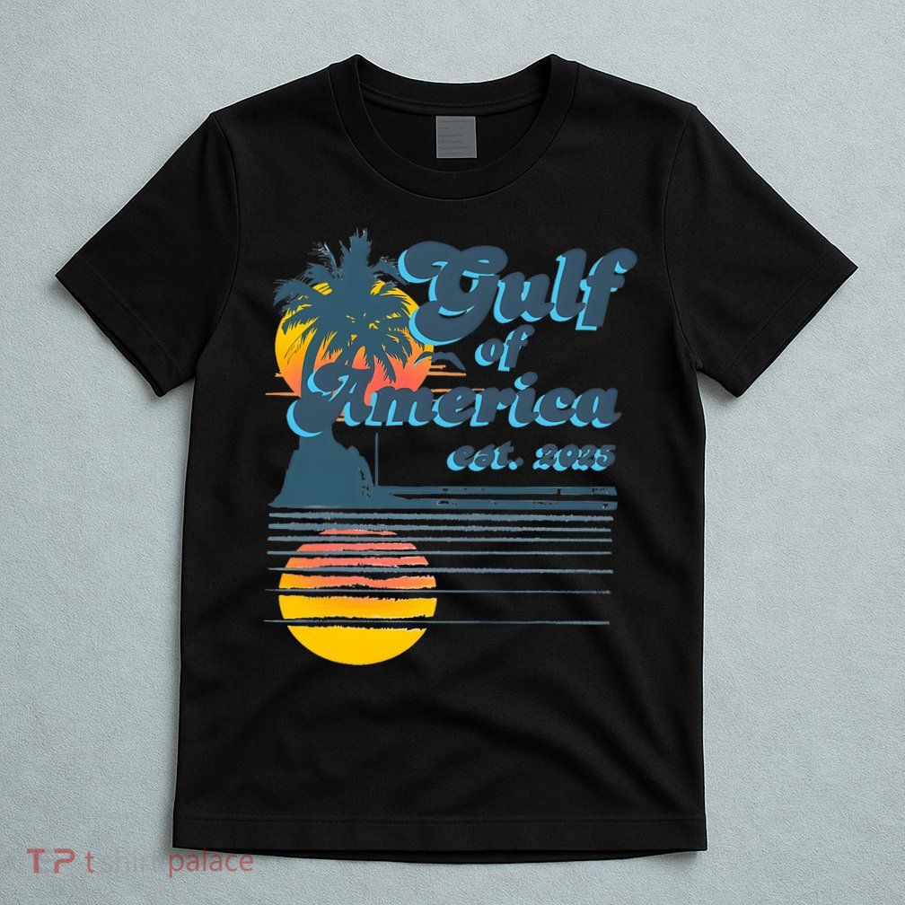 Vintage Style Gulf of USA America Beach Lovers Summer  T-Shirt