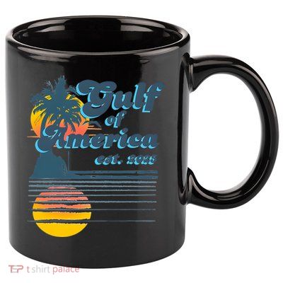 Vintage Style Gulf of USA America Beach Lovers Summer  11oz C Handle Ceramic Mug