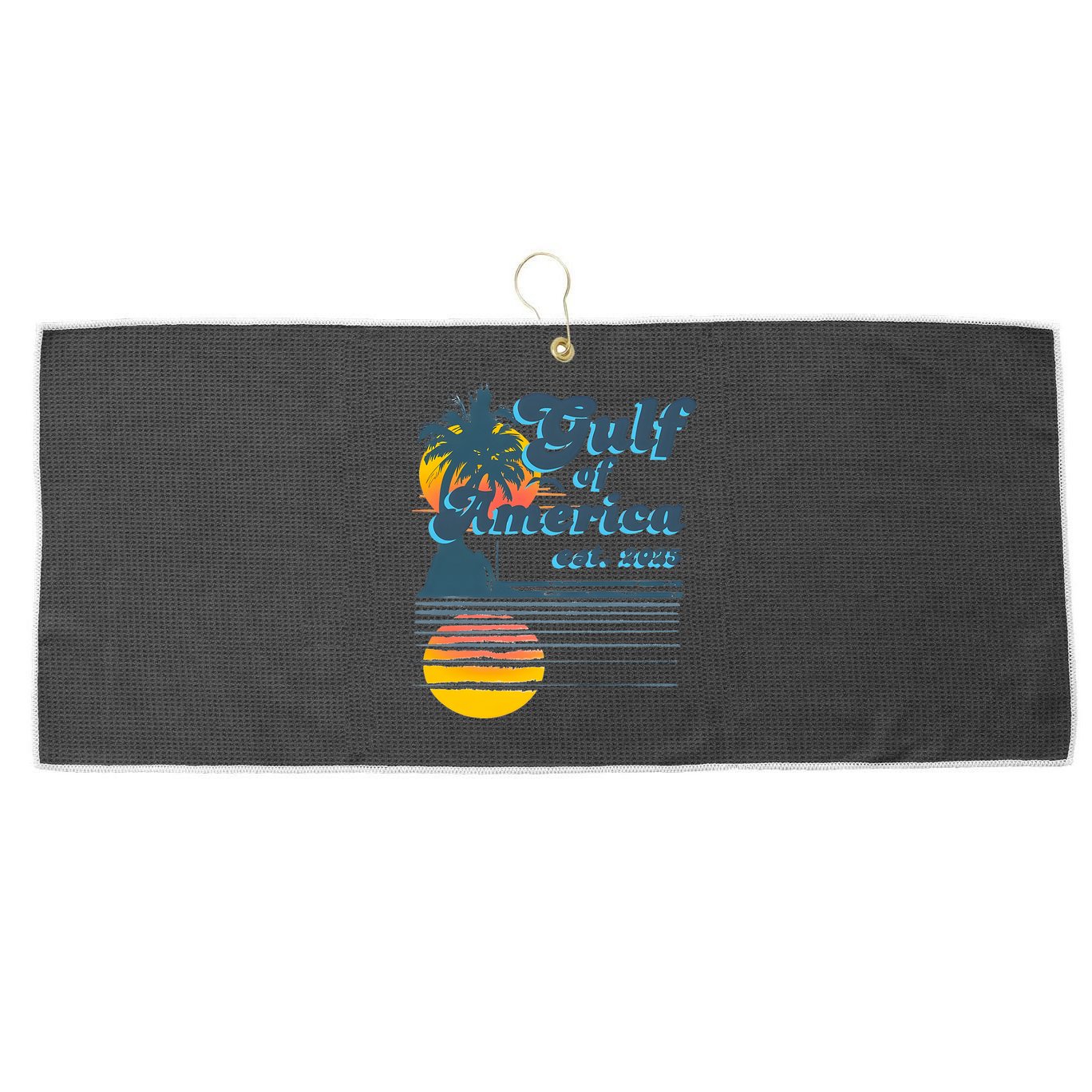 Vintage Style Gulf of USA America Beach Lovers Summer  Large Microfiber Waffle Golf Towel