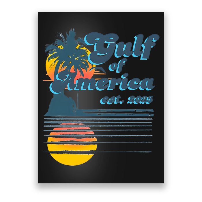 Vintage Style Gulf of USA America Beach Lovers Summer  Poster