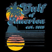 Vintage Style Gulf of USA America Beach Lovers Summer  Poster