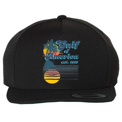 Vintage Style Gulf of USA America Beach Lovers Summer  Wool Snapback Cap