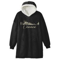 Venice Skyline Gift Hooded Wearable Blanket