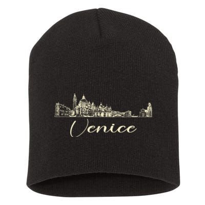 Venice Skyline Gift Short Acrylic Beanie