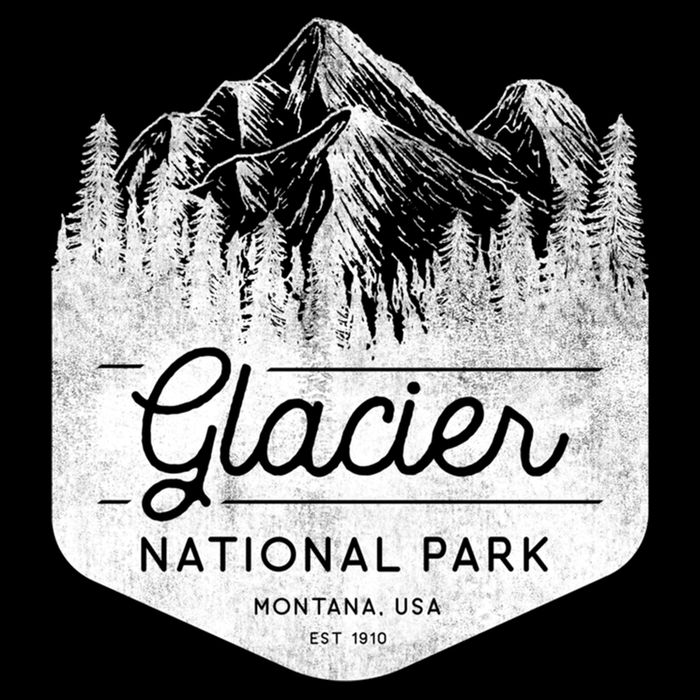 Vintage Style Glacier National Park Montana Backpack