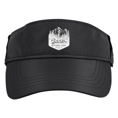 Vintage Style Glacier National Park Montana Adult Drive Performance Visor