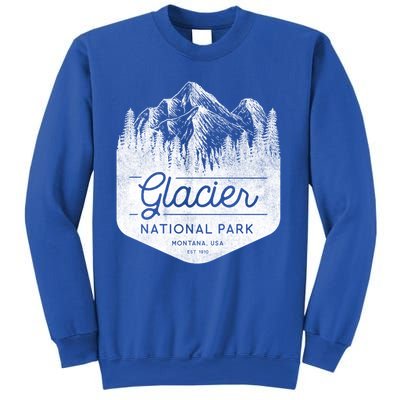 Vintage Style Glacier National Park Montana Sweatshirt
