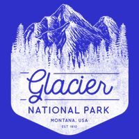 Vintage Style Glacier National Park Montana Baby Bodysuit