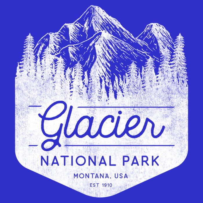Vintage Style Glacier National Park Montana Baby Bodysuit