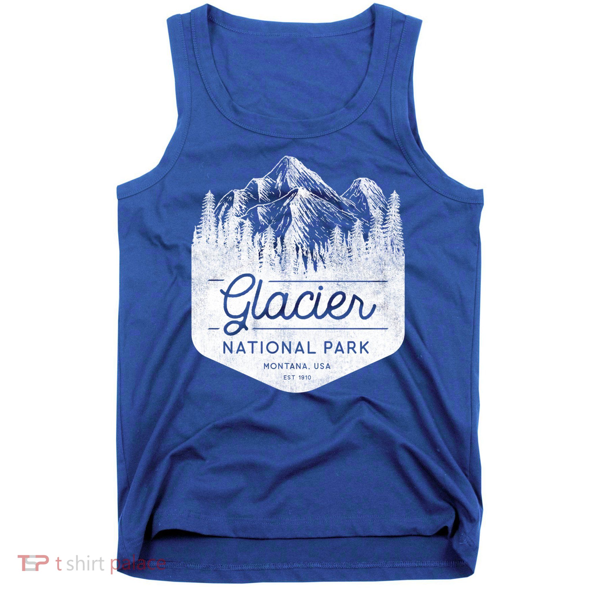 Vintage Style Glacier National Park Montana Tank Top