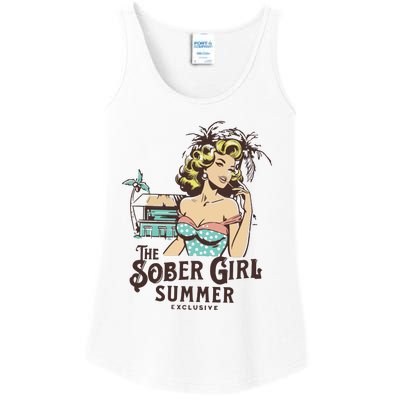 Vintage Sober Girl Summer Ladies Essential Tank