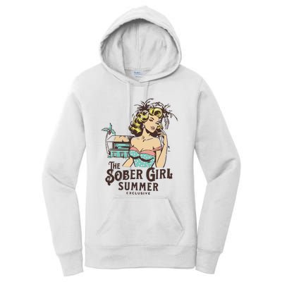 Vintage Sober Girl Summer Women's Pullover Hoodie