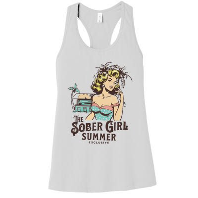 Vintage Sober Girl Summer Women's Racerback Tank