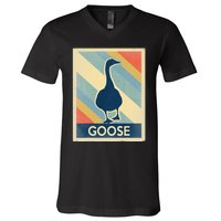 Vintage Style Goose V-Neck T-Shirt