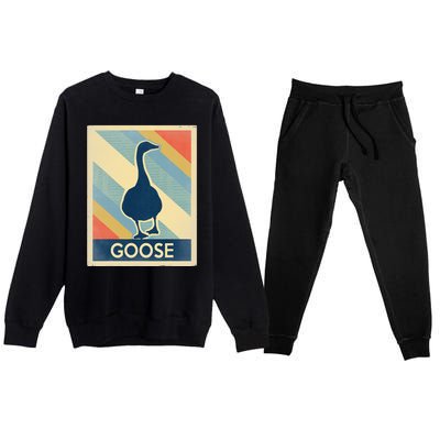 Vintage Style Goose Premium Crewneck Sweatsuit Set