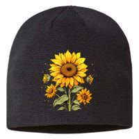 Vintage Sunflower Graphic Sustainable Beanie