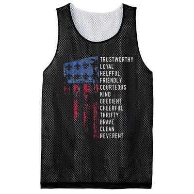 Vintage Scouting Gift Us America Flag Mesh Reversible Basketball Jersey Tank