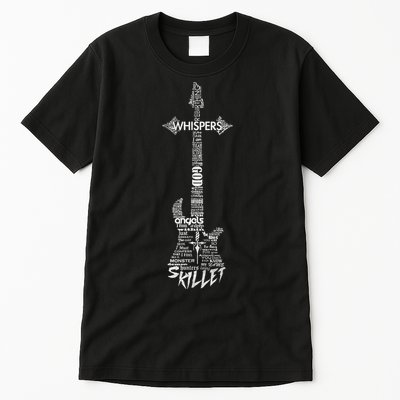 Vintage Skillet Guitar Typography On White Music Tall T-Shirt