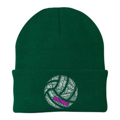 Volleyball Sayings Gift For Teen And Women Knit Cap Winter Beanie