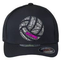 Volleyball Sayings Gift For Teen And Women Flexfit Unipanel Trucker Cap