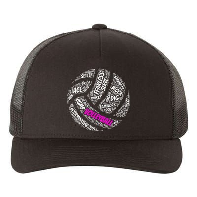 Volleyball Sayings Gift For Teen And Women Yupoong Adult 5-Panel Trucker Hat