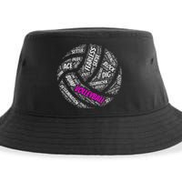 Volleyball Sayings Gift For Teen And Women Sustainable Bucket Hat