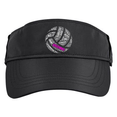 Volleyball Sayings Gift For Teen And Women Adult Drive Performance Visor