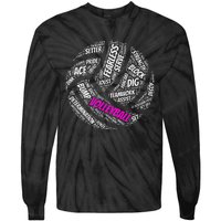 Volleyball Sayings Gift For Teen And Women Tie-Dye Long Sleeve Shirt