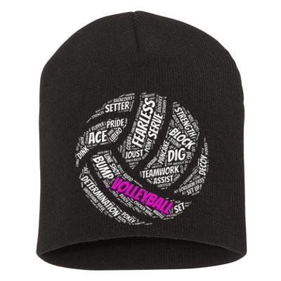 Volleyball Sayings Gift For Teen And Women Short Acrylic Beanie