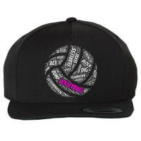 Volleyball Sayings Gift For Teen And Women Wool Snapback Cap