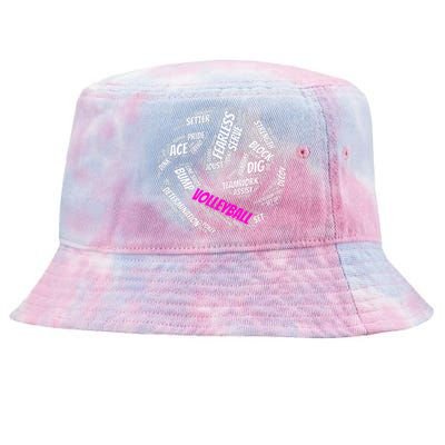 Volleyball Sayings Gift For Teen And Women Tie-Dyed Bucket Hat