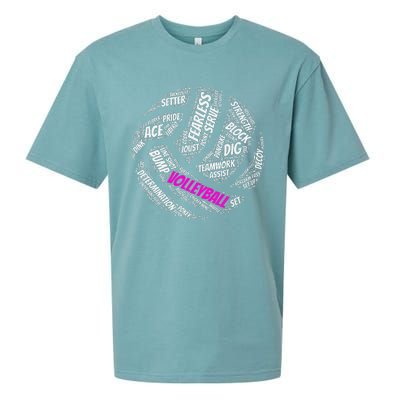 Volleyball Sayings Gift For Teen And Women Sueded Cloud Jersey T-Shirt