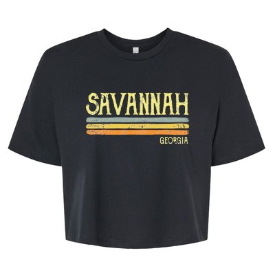 Vintage Savannah Georgia Ga Love Gift Souvenir Bella+Canvas Jersey Crop Tee