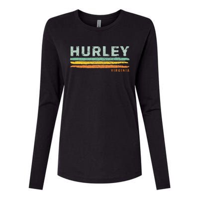 Vintage Stripes Hurley Va Womens Cotton Relaxed Long Sleeve T-Shirt