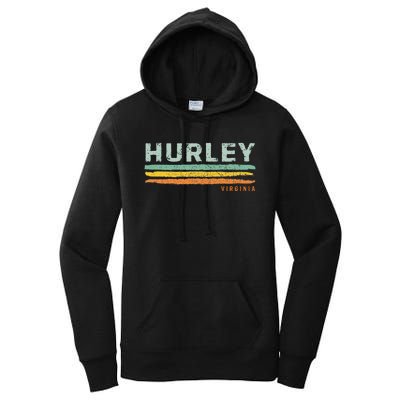 Vintage Stripes Hurley Va Women's Pullover Hoodie