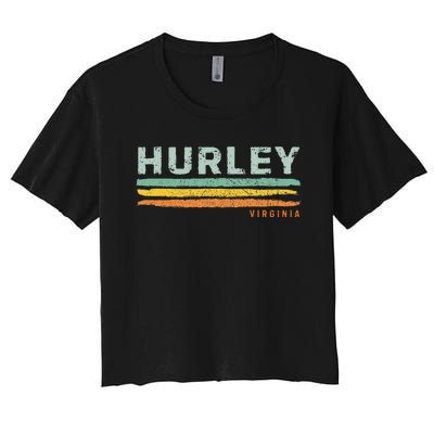 Vintage Stripes Hurley Va Women's Crop Top Tee