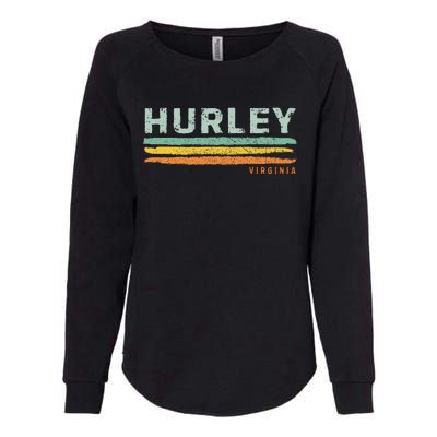 Vintage Stripes Hurley Va Womens California Wash Sweatshirt