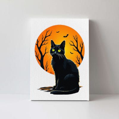 Vintage Scary Halloween Cat Costume Retro Halloween Cat Gift Canvas