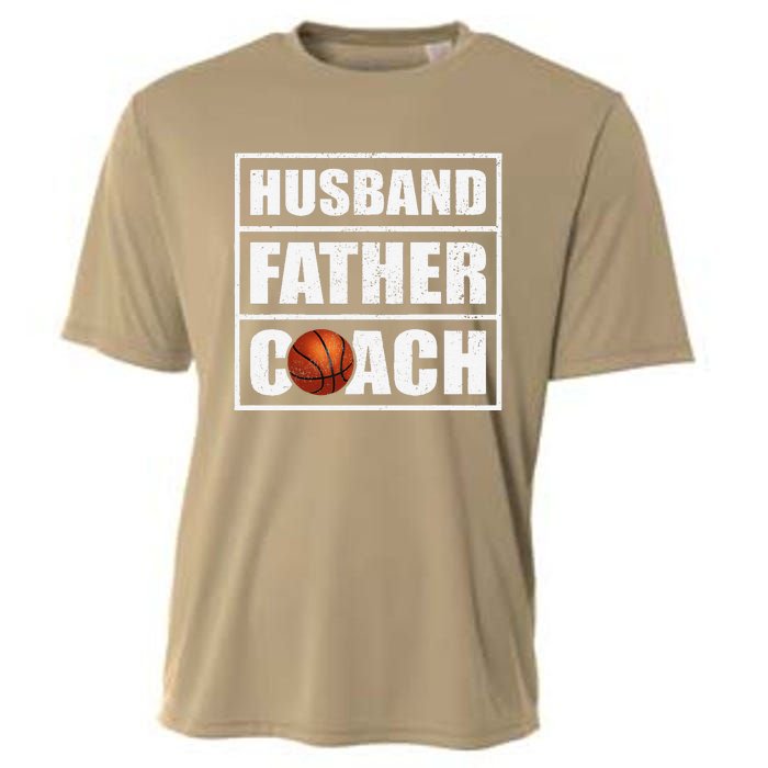 Vintage Style Husband Father Basketball Coach Fathers Day Cooling Performance Crew T-Shirt