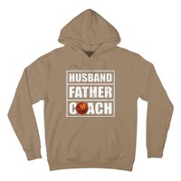 Vintage Style Husband Father Basketball Coach Fathers Day Hoodie