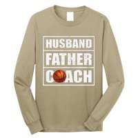 Vintage Style Husband Father Basketball Coach Fathers Day Long Sleeve Shirt