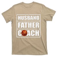 Vintage Style Husband Father Basketball Coach Fathers Day T-Shirt