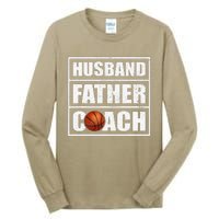 Vintage Style Husband Father Basketball Coach Fathers Day Tall Long Sleeve T-Shirt