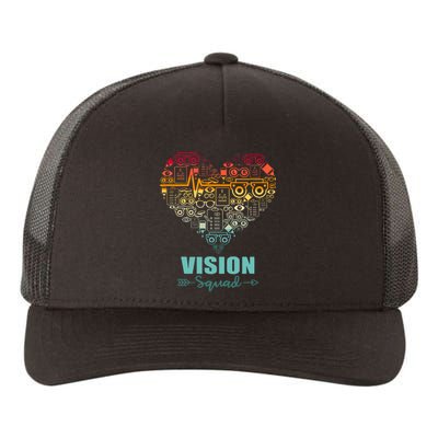 Vision Squad Heart Funny Optometry Team Yupoong Adult 5-Panel Trucker Hat